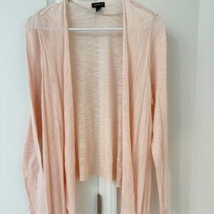 Draped, open front cardigan by Torrid